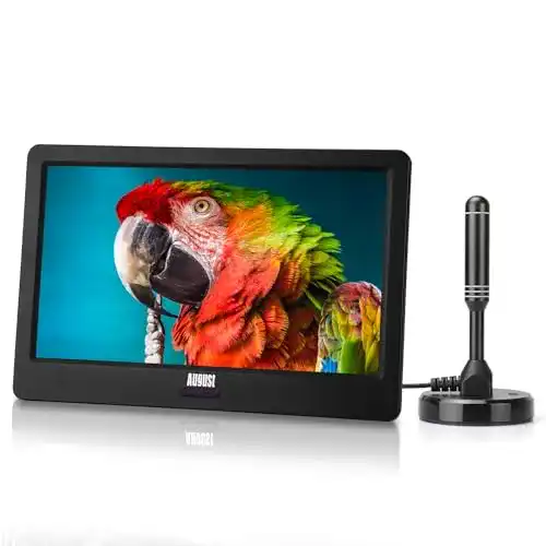 Tragbarer Fernseher August DA900D – Mini Fernseher mit 9 Zoll Bildschirm