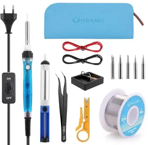 Mini-Lötkolben Set von OneAmg mit 60 Watt für Elektronikarbeiten