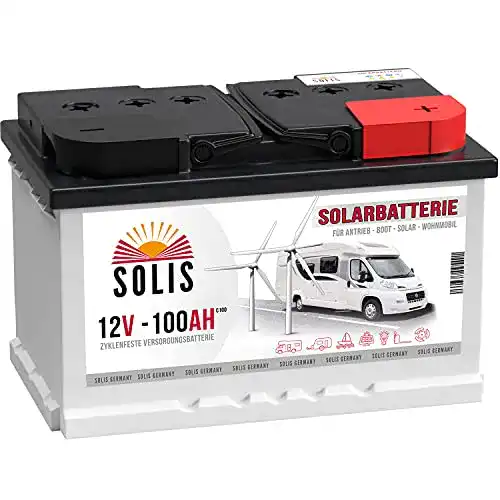 Autobatterie 100Ah Solarbatterie 12V von SOLIS