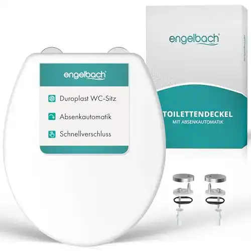 WC-Sitz D-Form Engelbach Toilettendeckel mit Absenkautomatik