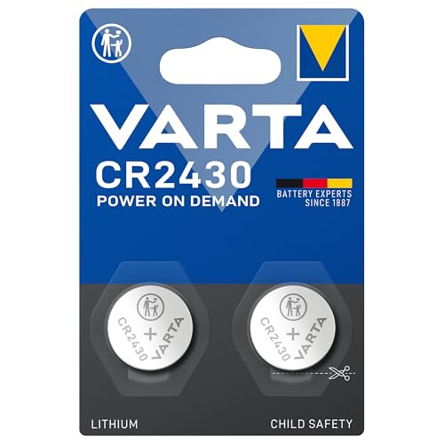 Varta CR2430 Knopfzelle Lithium-Batterien, 2 Stück für elektronische Geräte