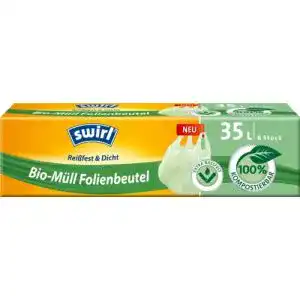 Kompostierbare Müllbeutel Swirl Bio-Müllbeutel mit Tragegriff 35 Liter
