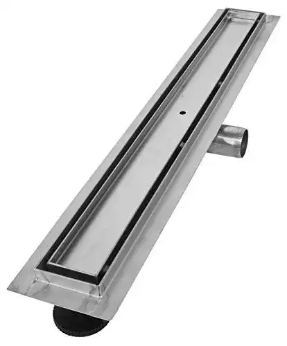 Befliesbare Duschrinne Vilstein 100 cm aus Edelstahl mit Siphon
