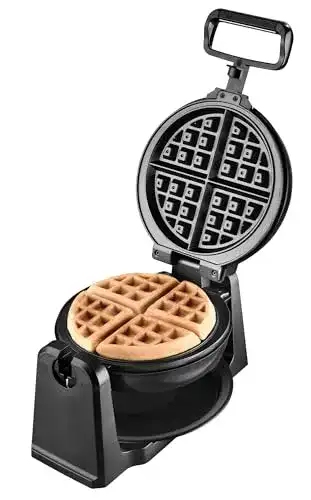 Kalorik Waffeleisen drehbar aus Edelstahl mit 1000 W und Antihaftbeschichtung