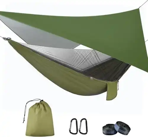Otraki Outdoor-Hängematte mit Tarp und Moskitonetz