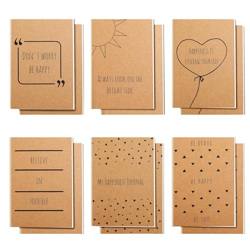 Braune A6 Notizbücher im 12er Pack von Belle Vous