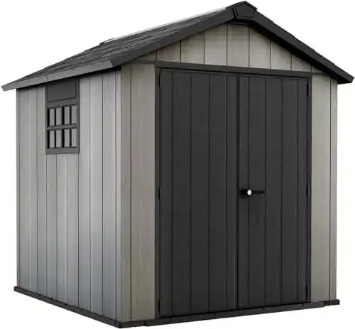 Keter Gerätehaus Oakland 757 in Grau mit 8,4 m³ Stauraum