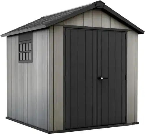 Keter Gerätehaus Oakland 757 in Grau mit 8,4 m³ Stauraum