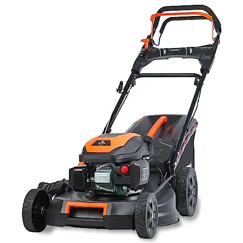 Benzinrasenmäher mit Mulchfunktion von Fuxtec 4in1