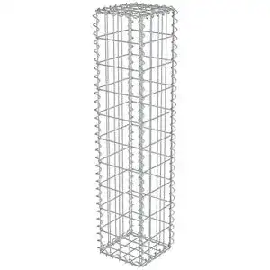 Gabionensäule DEFACTO 25 x 25 x 120 cm aus verzinktem Stahl