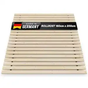 Lattenrost 160×200 cm Tuga Holztech Rolllattenrost für Matratzen