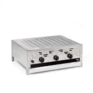 Edelstahl Gasgrill mit 3 flammigem Brenner und 11 kW Heizleistung