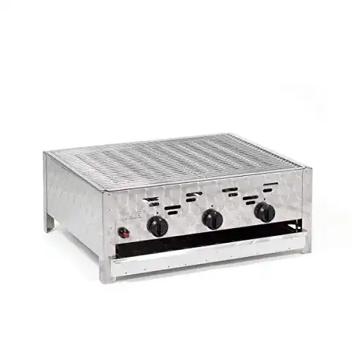 Edelstahl Gasgrill mit 3 flammigem Brenner und 11 kW Heizleistung
