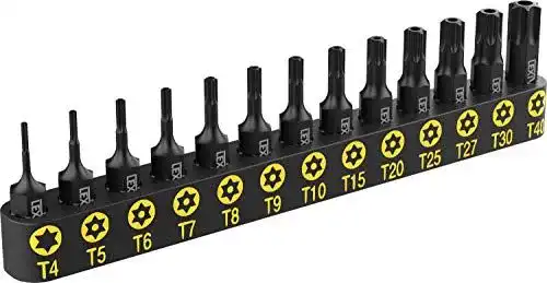 Torx-Bits Set LEXIVON 13-teilig mit Größen T4 bis T30
