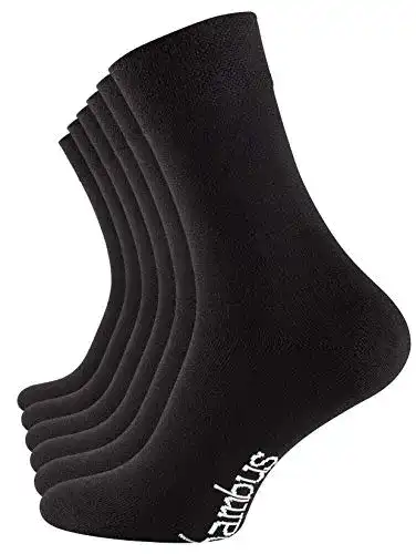 Bambussocken von Vincent Creation – 6 Paar Unisex Socken in Schwarz