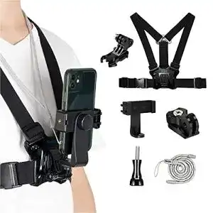 Telesin Brustgurt für GoPro und Smartphones Universal Action Kamera Halterung