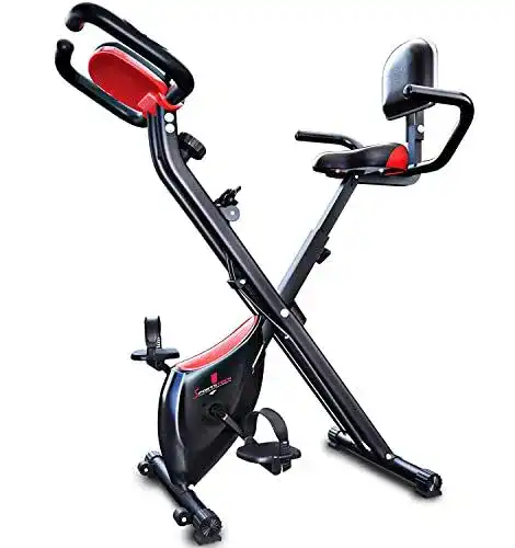 F-Bike Heimtrainer Sportstech mit LCD-Konsole und klappbarem Design