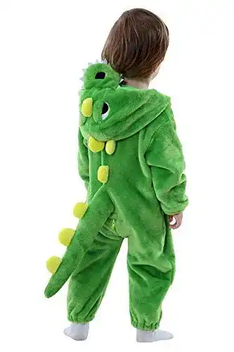 Dino-Kostüm Lolanta für Kinder Flanell Overall mit Kapuze