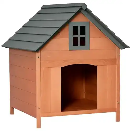 Hundehütte PawHut für mittelgroße Hunde aus Holz
