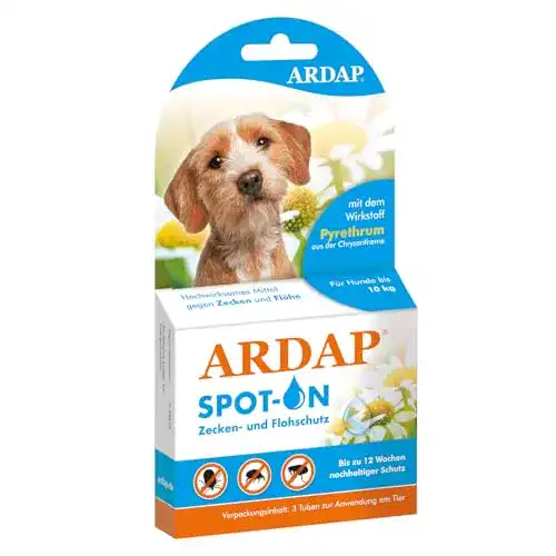 Zeckenschutz für Hunde bis 10 kg ohne Chemie – ARDAP Spot On