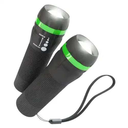 ABSINA LED-Taschenlampen 2er Set, batteriebetrieben und kompakt