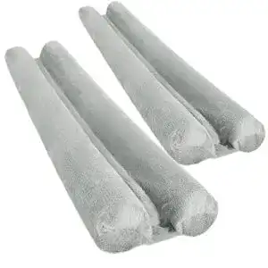 Zugluftstopper com-four für Türen aus Mikrofaser – 2 Stück