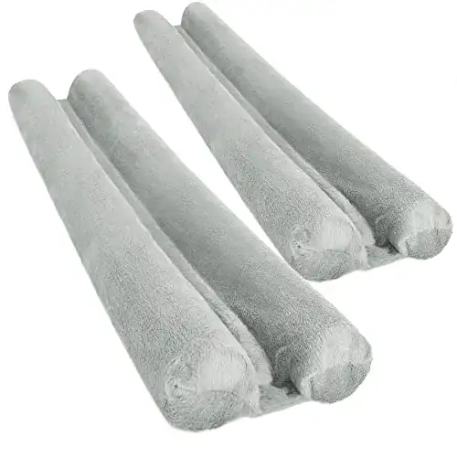 Zugluftstopper com-four für Türen aus Mikrofaser – 2 Stück