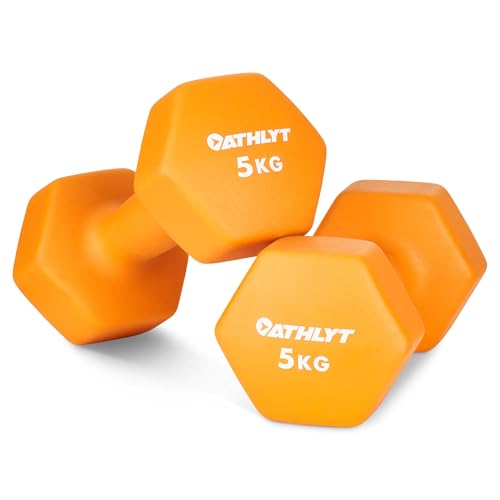 Hanteln 5 kg Athlyt Neopren Dip Dumbbell Orange 2 x 5 kg