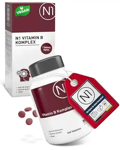 Vitamin B Komplex hochdosiert in veganen Tabletten