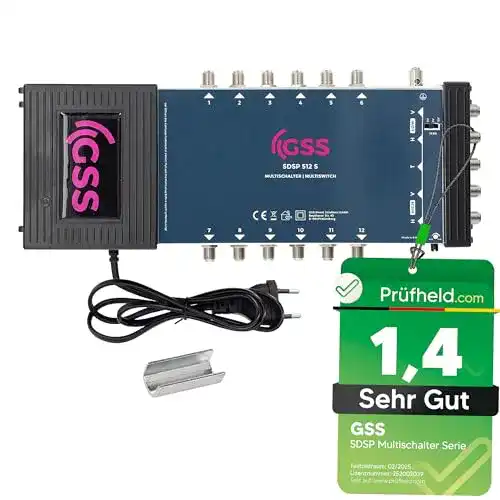 Multischalter 5/12 GSS für Quattro und Quad LNB mit 12 Teilnehmern