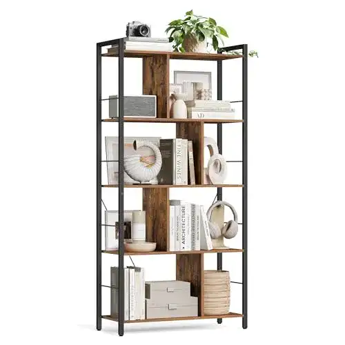 Bücherregal VASAGLE mit 5 Ebenen für Büro und Wohnzimmer