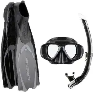 Cressi Pluma Schnorchelset mit Flossen und Tasche in Größe 39/40