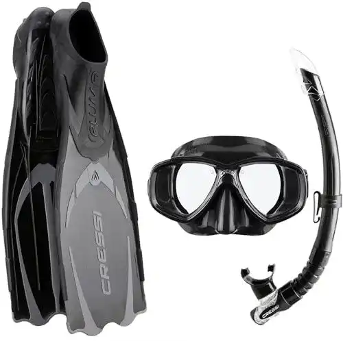 Cressi Pluma Schnorchelset mit Flossen und Tasche in Größe 39/40