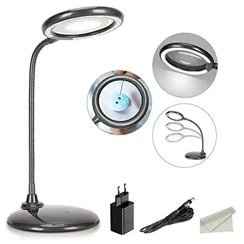 Dimmbare Lupenleuchte ZHSX mit 28 LED-Lichtern und Ständer