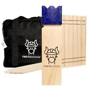 Kubb FrotzDesign – Wikingerspiel aus Gummiholz für 2-12 Spieler