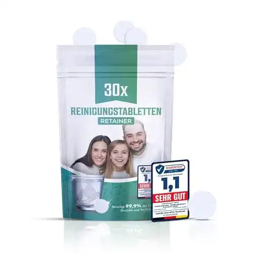 Zahnspangenreiniger von Perfekt-Schlafen24 für Retainer und Zahnschienen