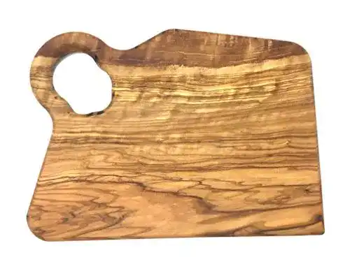 Schneidebrett aus Olivenholz 34x25x1,5 cm handgefertigt