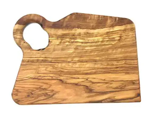 Schneidebrett aus Olivenholz 34x25x1,5 cm handgefertigt