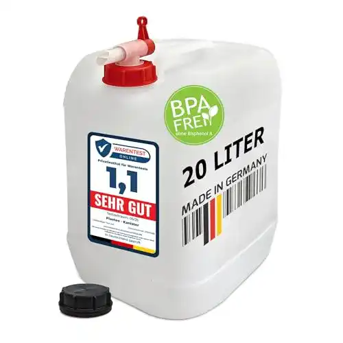 Wasserkanister mit Hahn Plasteo 20 Liter für Getränke