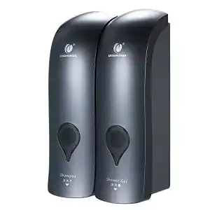 Decdeal 2-fach Seifenspender zur Wandmontage mit 2 x 300 ml Kapazität