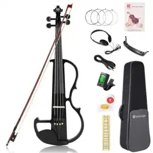 Vangoa 4/4 Elektrische Violine E aus massivem Holz