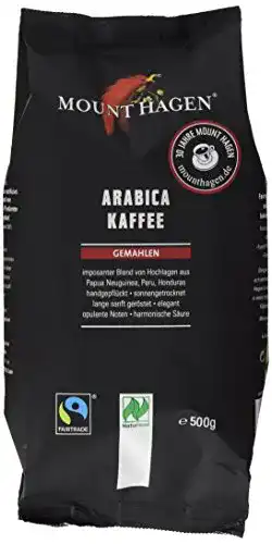 Kaffeepulver Mount Hagen Röstkaffee gemahlen Fair Trade