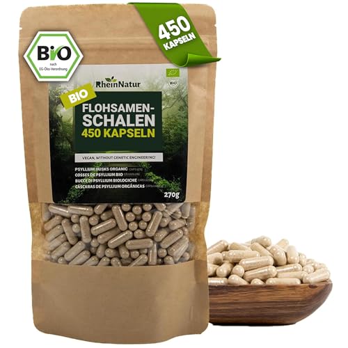 Flohsamenschalen-Kapseln von Rheinnatur – Bio-Qualität mit 3000 mg pro Portion