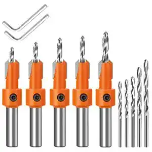 Lytool Senkbohrer Set für Holz, 10-teilig mit 8 mm Schaft