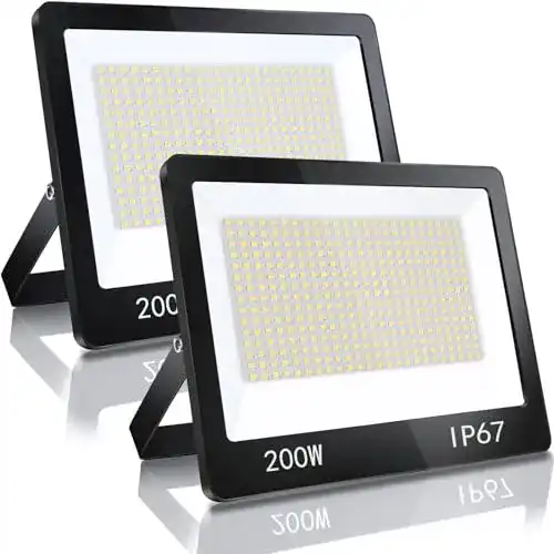 Yiqibro LED-Strahler 200W Außen 2 Stück, IP67 Wasserfest