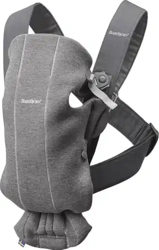 Babytrage BabyBjörn Mini, 3D-Jersey, Dunkelgrau