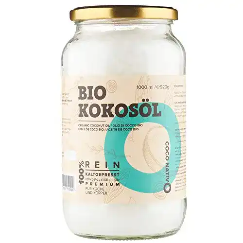 Coconativo Bio Kokosöl 1000 ml – Natürliches Kokosfett