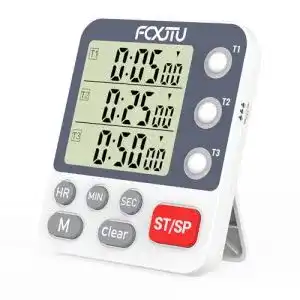 Digitaler Küchentimer Fcxjtu mit 3 Kanälen und großem Display