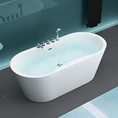 Freistehende Badewanne Mai & Mai 180 x 80 cm mit Armatur