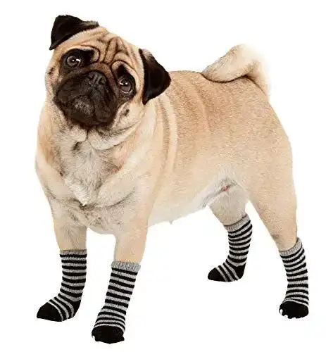 Hundesocken Karlie Sockies in Größe L, schwarz-grau